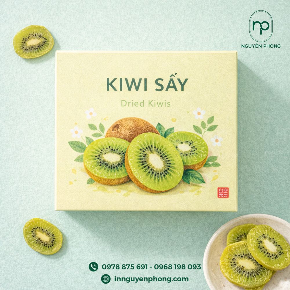 Thiết kế hộp đựng hoa quả sấy bắt mắt, nổi bật